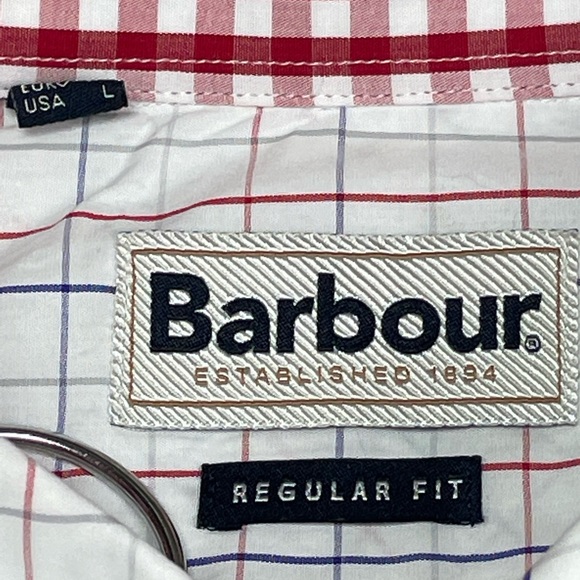 BARBOUR Men’s Collared DRESS SHIRT Reg Fit sz LARGE clean - Picture 2 of 6
